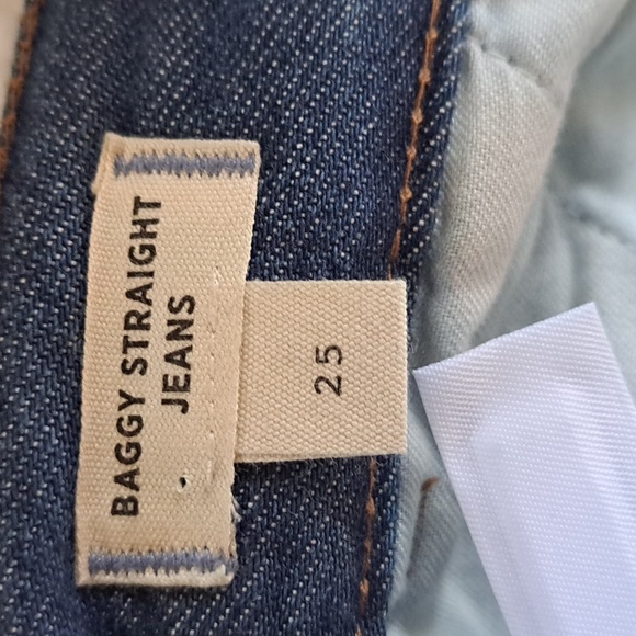 Madewell Womens Baggy Straight Trouser Wide Leg Stretch Jeans Medium Wash S-25 - Picture 6 of 8